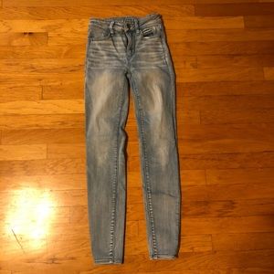 American Eagle Hi-Rise Jegging Size 00 Blue Jean